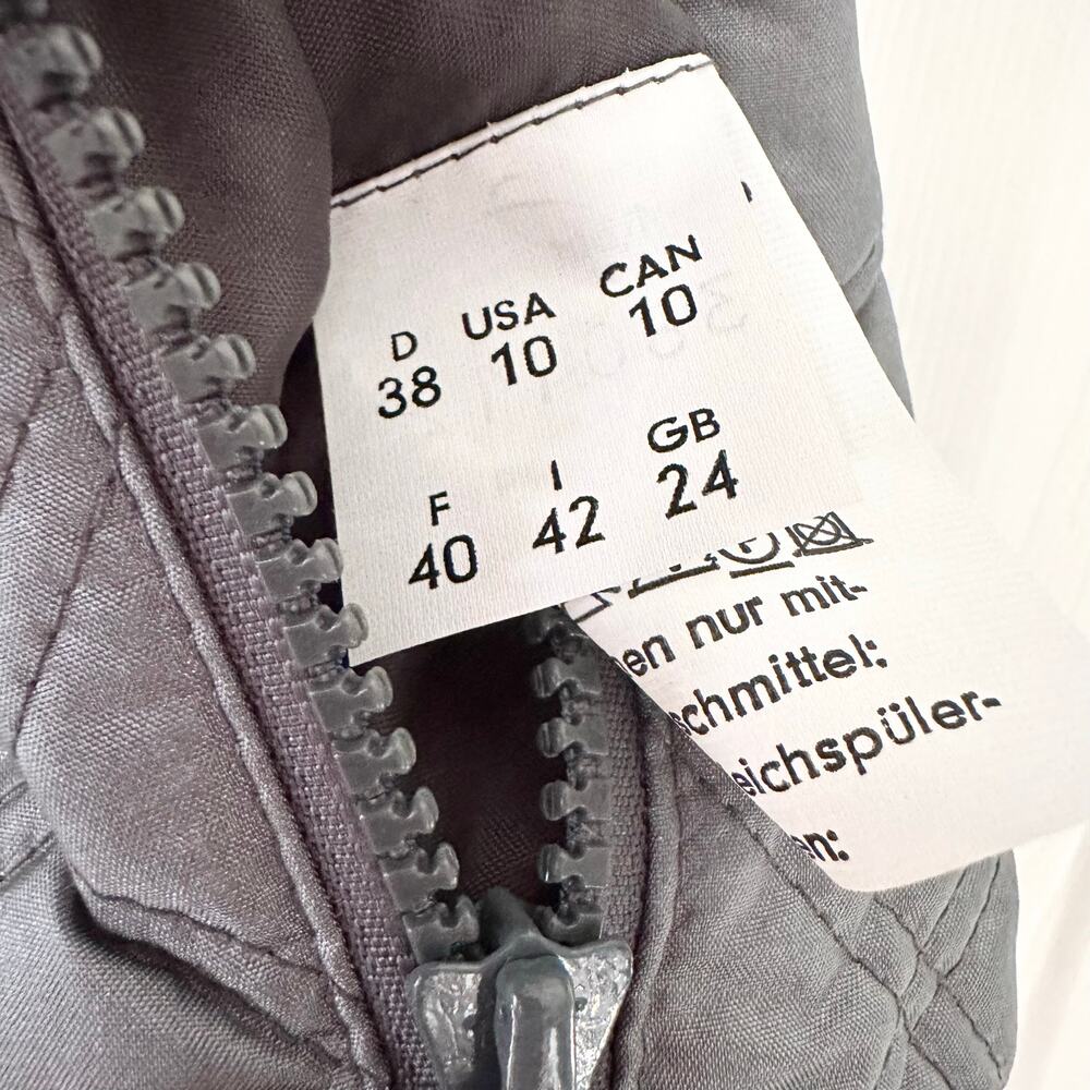 Pikeur Silver Grey Quilted Equestrian Preppy Riding Full Zip Vest Women 10 - Picture 8 of 12